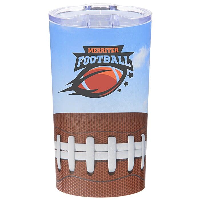 Football Full Color Travel Tumbler - 20 oz