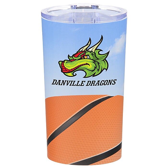 Basketball Full Color Travel Tumbler - 20 oz
