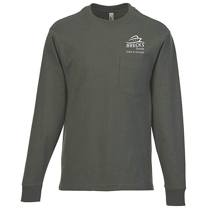 American Apparel Super Heavyweight Long Sleeve Pocket T-Shirt
