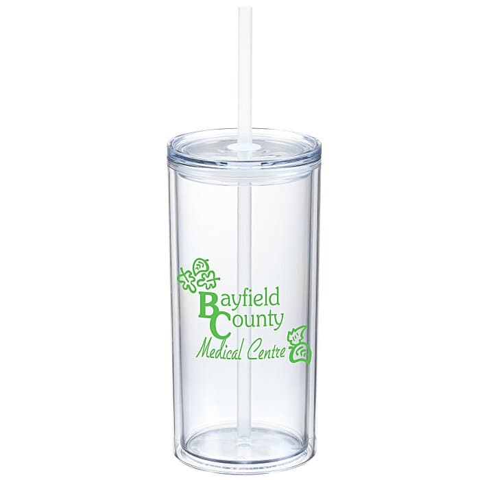 Marly Acrylic Tumbler with Straw - 16 oz
