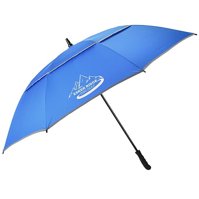 Reflective Trim Vented Golf Umbrella - 62-inch Arc