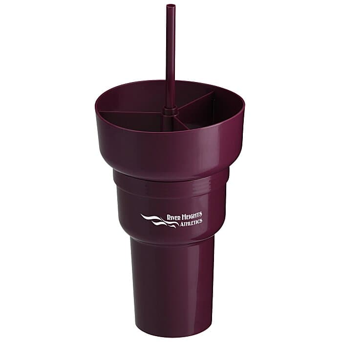 Team 365 Stadium Tumbler with Straw and Snack Bowl - 28 oz.