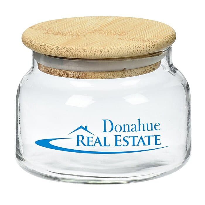 Glass Apothecary Jar with Bamboo Lid - 8 oz