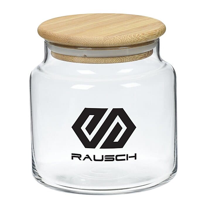 Glass Apothecary Jar with Bamboo Lid - 16 oz