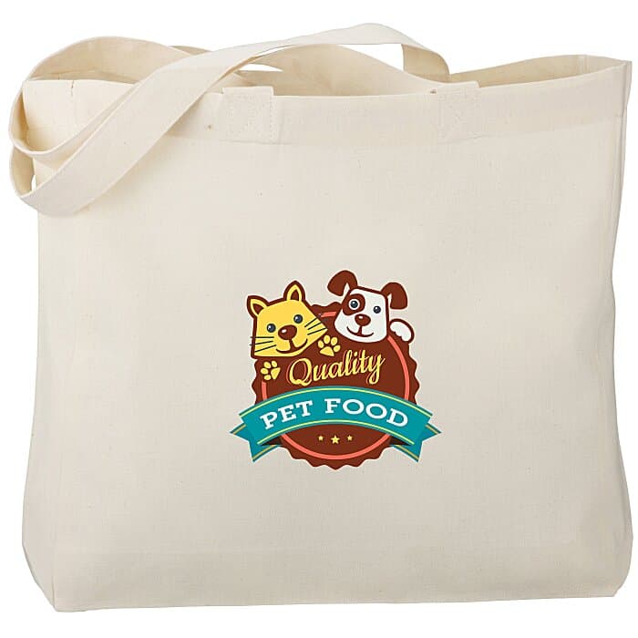 Gusseted Organic Cotton Sheeting Tote - Full Color