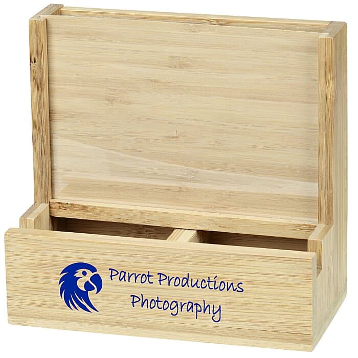 Bamboo Photo Frame Desk Organizer