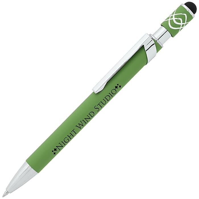 Simple Spinner Soft Touch Stylus Gel Metal Pen