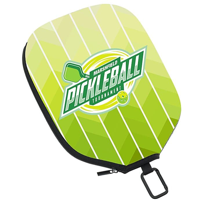 Deluxe Two Pocket Pickleball Paddle Cover - Full Color