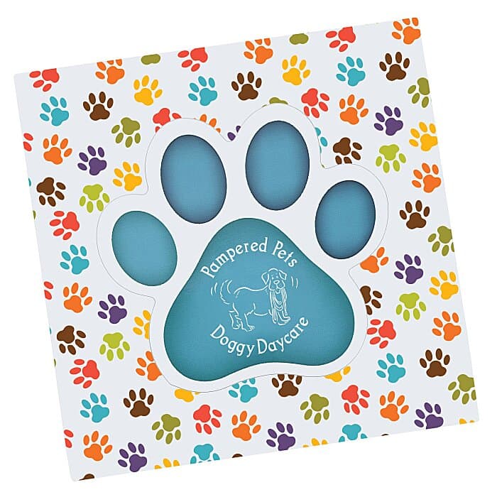 Pop Out Picture Frame Magnet - Paw Print