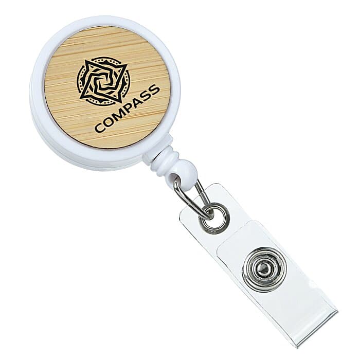 Bamboo Touch Retractable Badge Holder