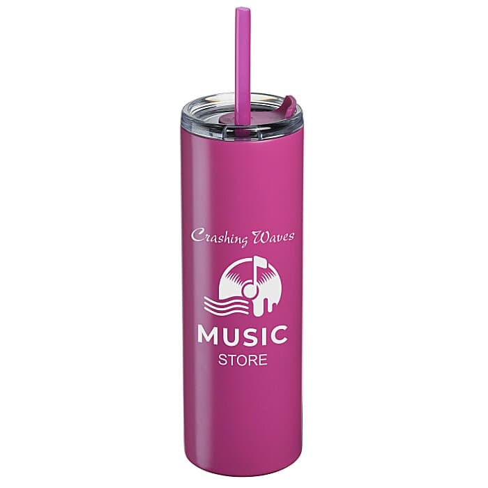 Lane Stainless Tumbler with Straw - 16 oz.