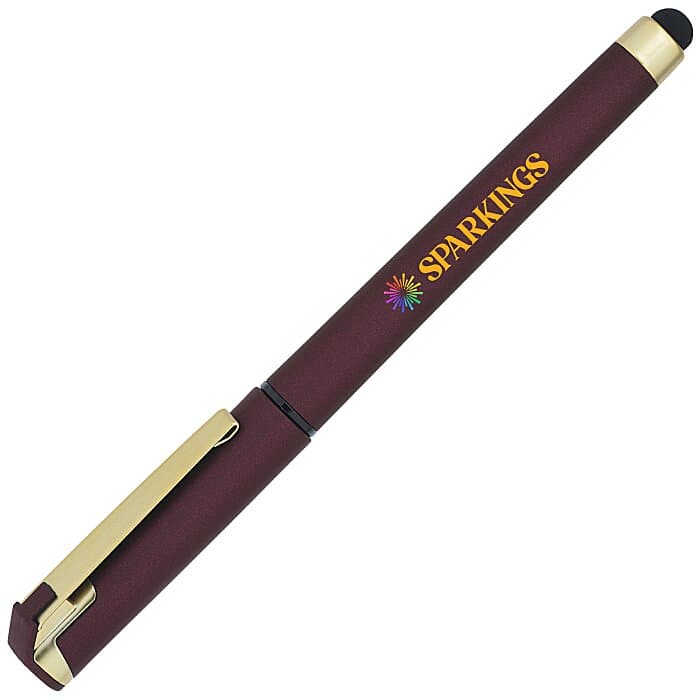 Cali Soft Touch Stylus Gel Pen - Metallic - Matte Gold - Full Color