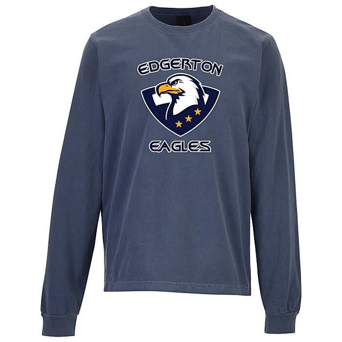 Bella+Canvas 6.5-oz Heavyweight Garment-Dyed Long Sleeve T-Shirt - Full Color