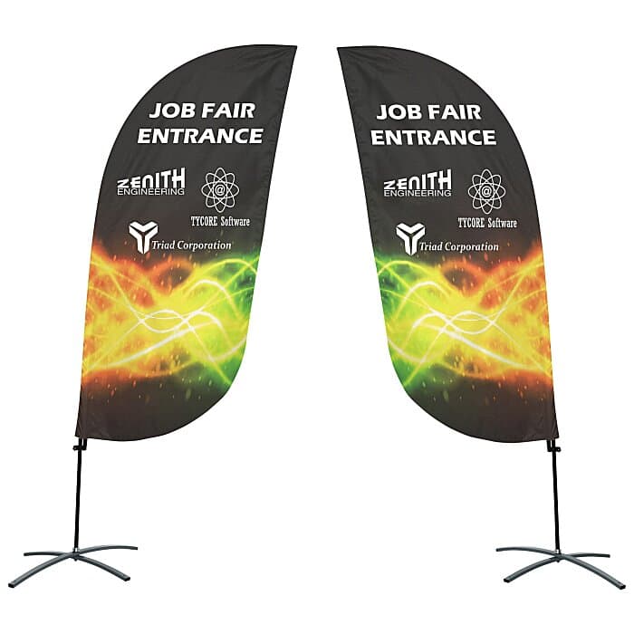 Indoor Value Feather Sail Sign - 7 1/2 feet - Two Sided