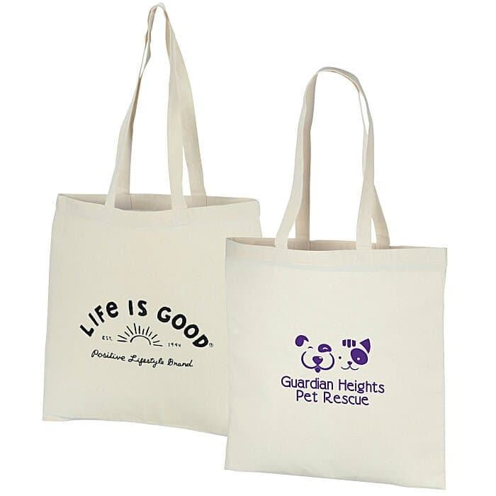 Life is Good Natural Cotton Sheeting Tote - Sun