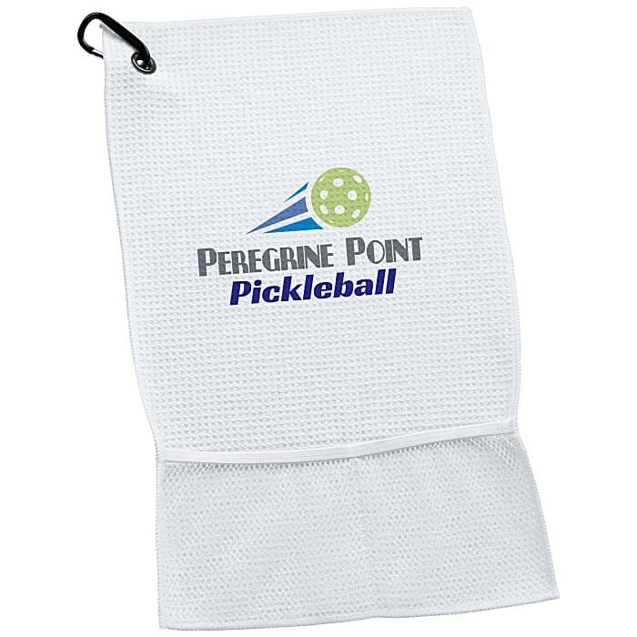 Sport Waffle Towel with Mesh Pockets