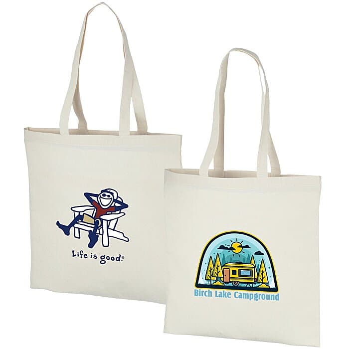 Life is Good Natural Cotton Sheeting Tote - Full Color - Adirondack