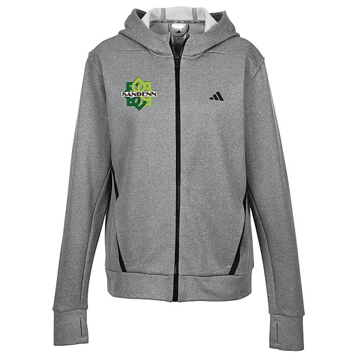 adidas Game & Go Fleece Full-Zip Hooded Sweatshirt - Ladies'
