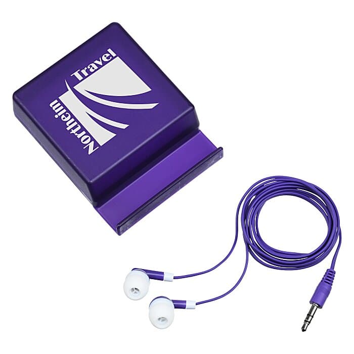 Phone Stand with Compartment - Earbuds
