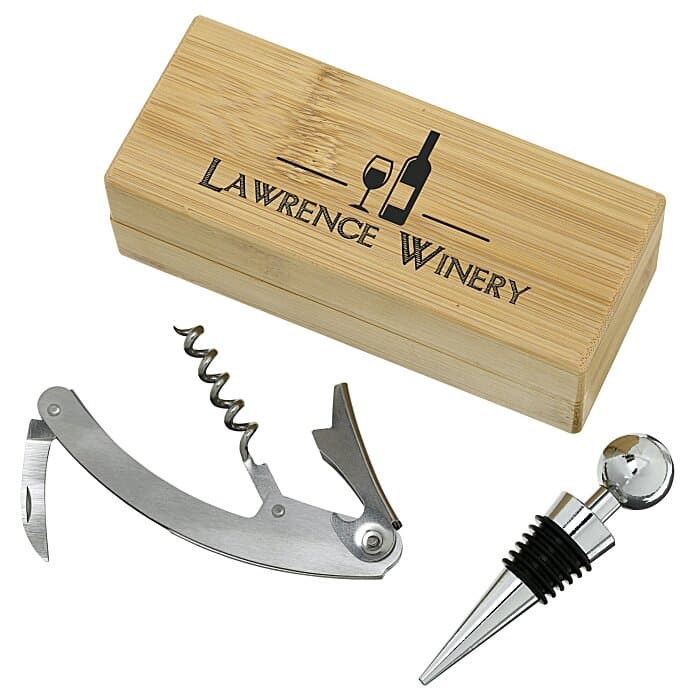 Bamboo Wine Opener 2-Piece Set