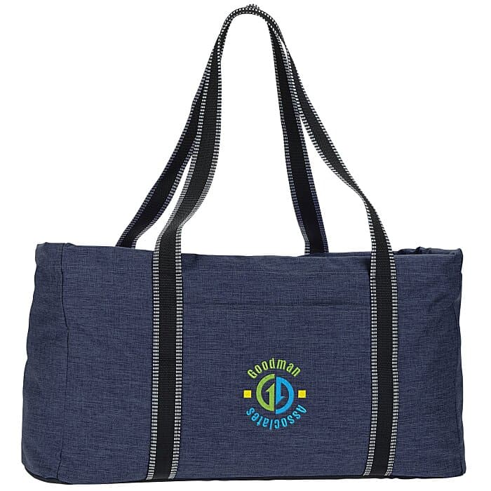Front Pocket Heathered Utility Tote - Embroidered