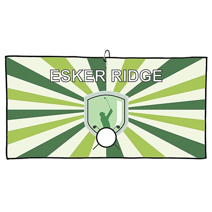 Center Clip Fairway Golf Towel with Carabiner
