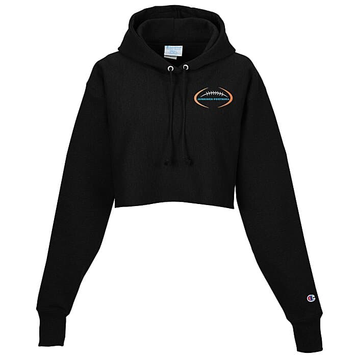 Champion Reverse Weave Cropped Hoodie - Ladies' - Embroidered