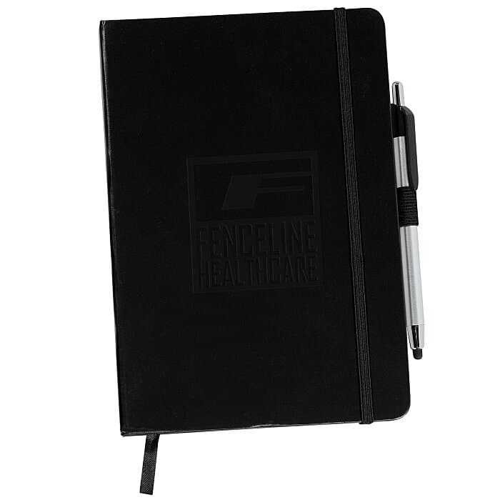 Snap Notebook with Stylus Pen - Debossed