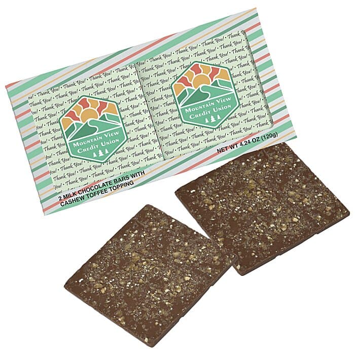 Gourmet Square Breakaway Milk Chocolate Bar - Two Pack