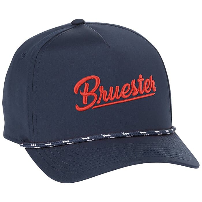 Five Panel Poly Rope Cap - 3D Puff Embroidery